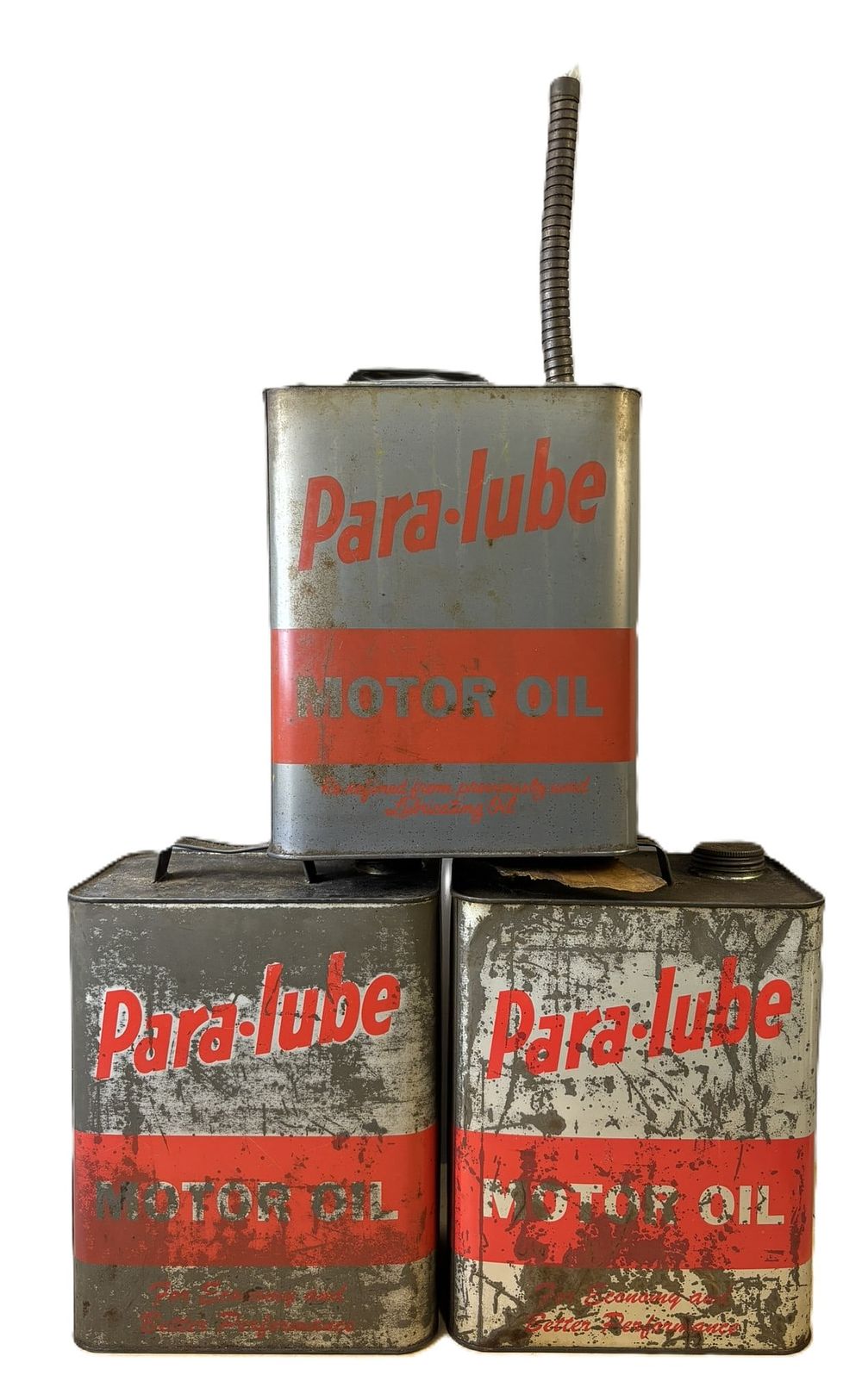 Lot 467: Lot 3 Para-Lube Motor Oil Metal 2 Gallon Cans