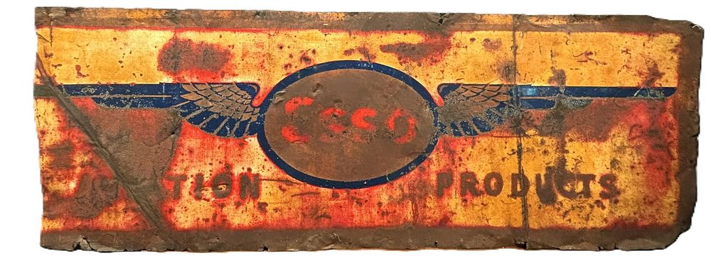 Lot 512: Esso Aviation Products SST Painted Metal 8' 1950s Sign