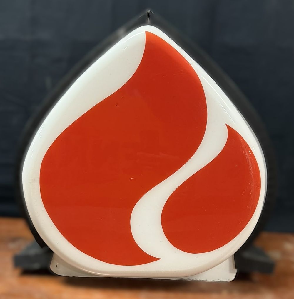 Lot 528C: Standard Oil Gas Station Plastic Advertising Flame Pole Sign