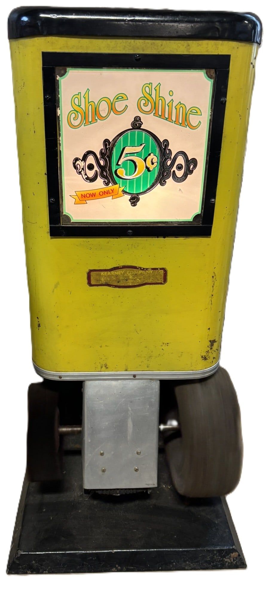 Lot 538: 5 Cent Shoe Shine Original Advertising Store Display by Kearney Company