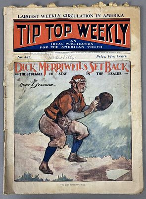 Dick Merriwell's Set Back Tip Top Weekly No 422 1904 Magazine. Great original Burt L Standish 