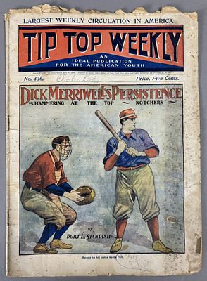 Dick Merriwell's Persistence Tip Top Weekly No 436 1904 Magazine. Great original Burt L Standish 