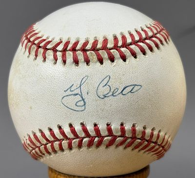 Yogi Berra Single Signed Rawlings Bobby Brown Baseball. Great original Yogi Berra single signed 