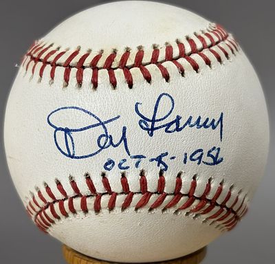 Don Larsen Single Signed Rawlings Bobby Brown Baseball. Great original Don Larsen single signed 