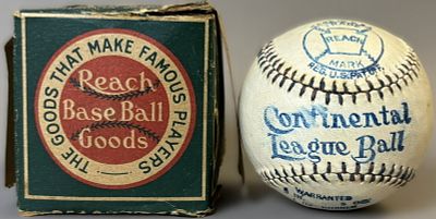 Reach Continental League Ball Red Blue Lace w/ Original Box #2. #2 of #2 found and listed for 