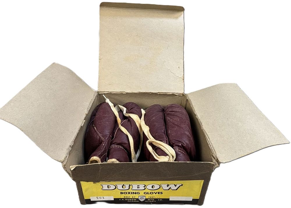 Lot 135: Vintage Dubow Boxing Gloves w/ Original Box Chicago