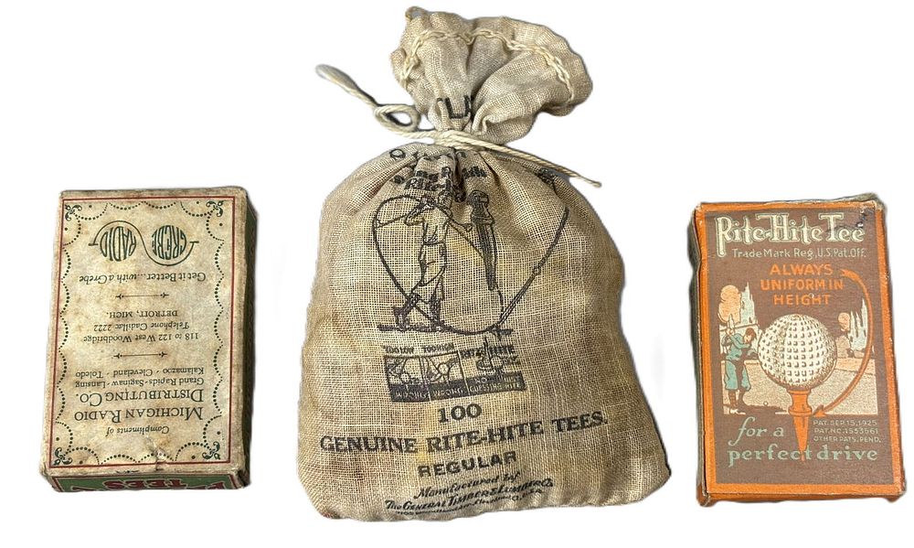 Lot 137B: Lot 3 Antique NOS 1920s Rite-Hite & Pro-Zone Golf Tees