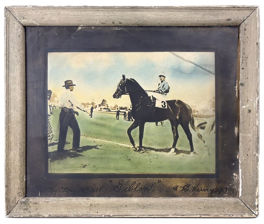 Lot 139B: Giblon Louisville Kentucky May 30th 1924 B. Harvey Derby Horse Framed Print