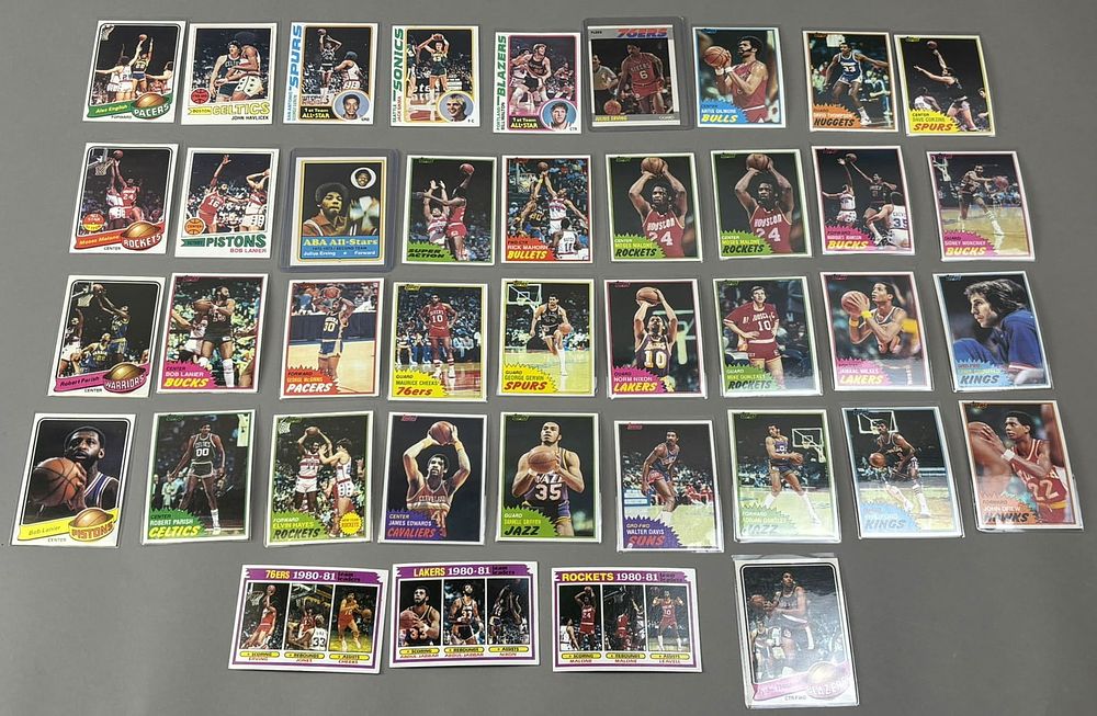 Lot 144D: Lot 40 1972-1981 Basketball Cards 1972-73 Julius Erving 2nd Year Walton