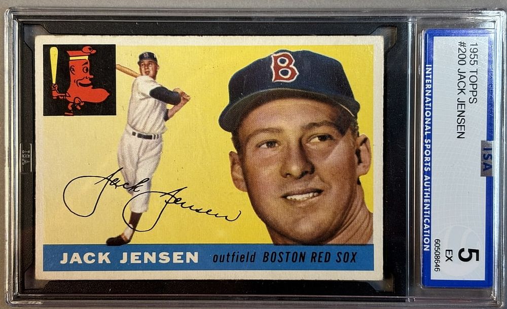 Lot 218W: 1955 Topps Jack Jensen #200 ISA 5 EX Excellent