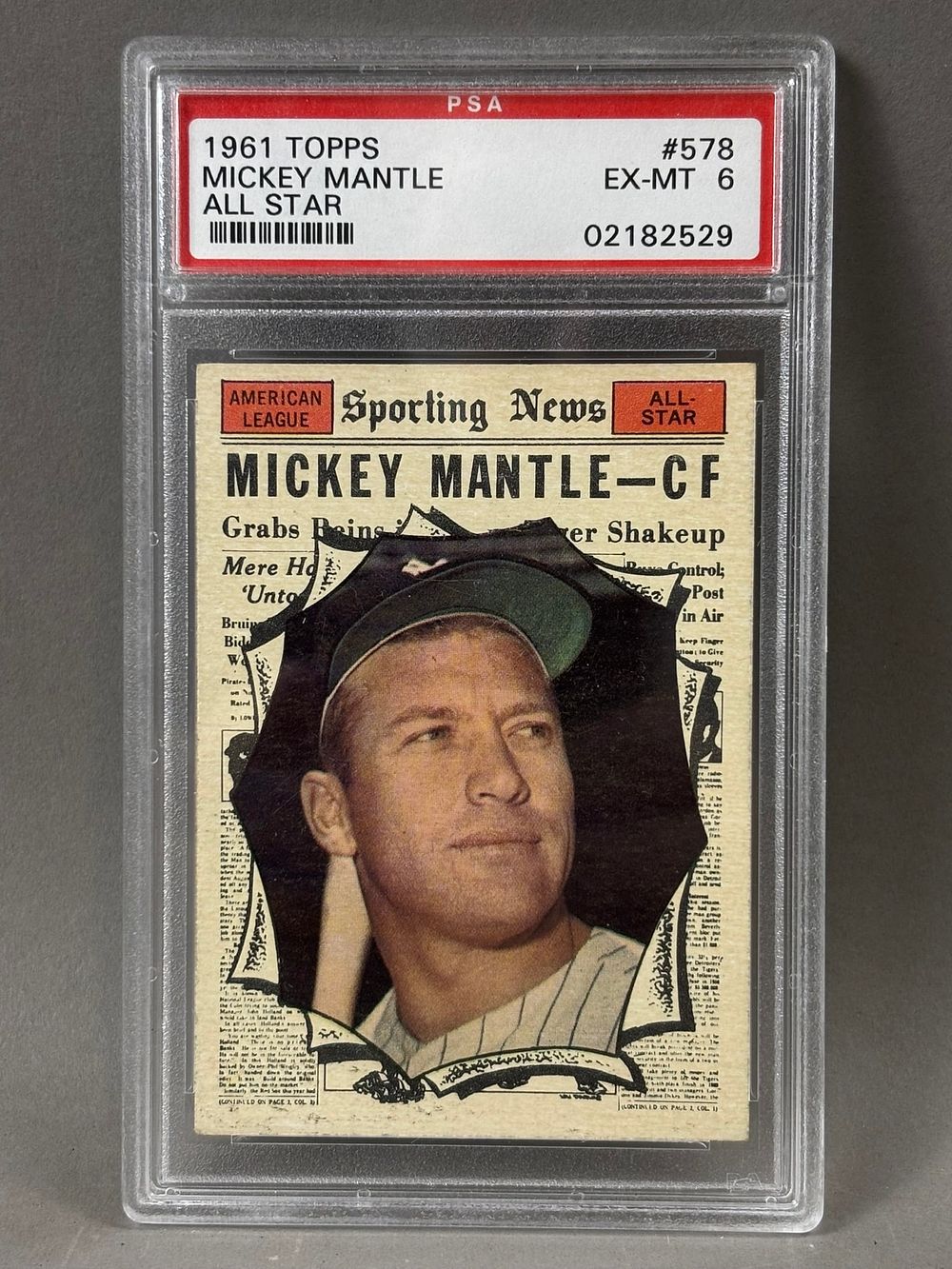 Lot 223C: 1961 Topps Mickey Mantle #578 PSA 6 EX-MT