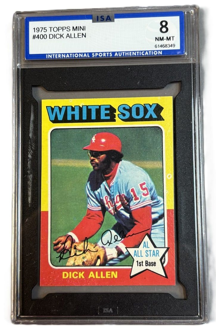 Lot 228C: 1975 Topps Mini #400 Dick Allen ISA 8 NM-MT Near Mint Mint