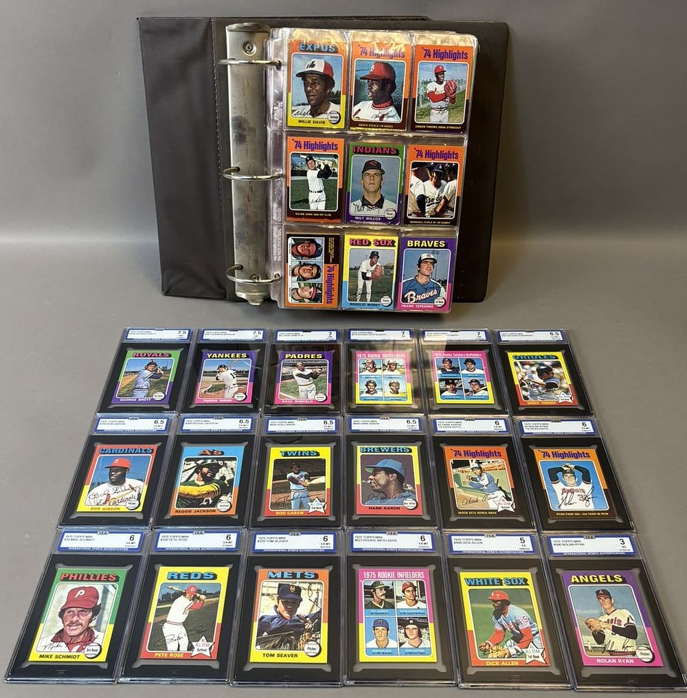 Lot 229: 1975 Topps Mini Complete Set High Grade RC ISA 7.5 BRETT & SGC 6.5 YOUNT