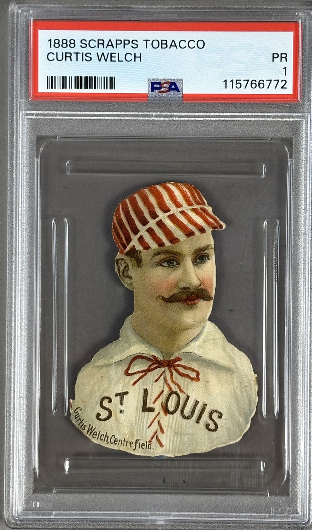 Lot 231: 1888 Scrapps Tobacco Curtis Welch PSA 1 PR St Louis