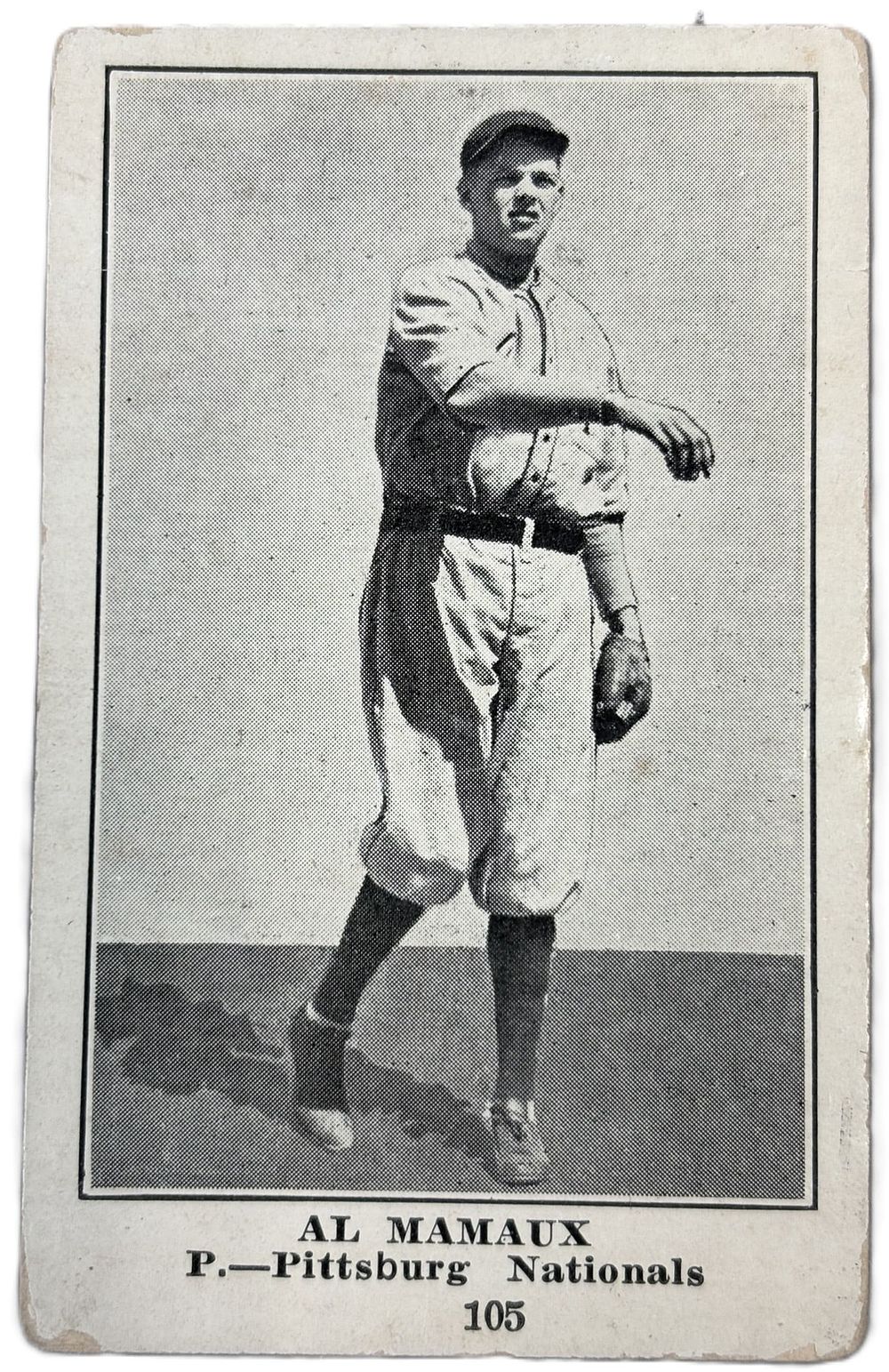 Lot 233: 1917 E135 Collins-McCarthy #105 Al Mamaux Pitcher Pittsburgh Nationals