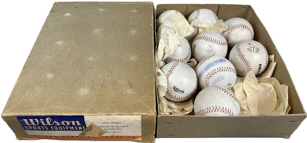 Lot 236: Wilson Amatuer League W163 Original Dozen Count Box 9 Original Mint Balls