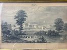 1840 Engraving “The Queen’s Palace from St. James’s Park” Framed Print. Framed mid-19th century Image - 1
