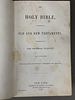 1851 American Bible Society Holy Bible Leather Bound Family Bible. Mid-19th century leather Image - 7