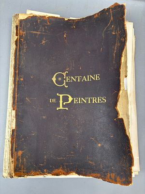 Centaine de Peintres Large Folio Art Engravings Portfolio George Barrie. Large 19th century 