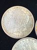 Three Morgan Silver Dollars 1898 1899 1899 Circulated Lot. Lot of three United States Morgan Image - 1
