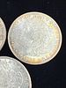 Three Morgan Silver Dollars 1898 1899 1899 Circulated Lot. Lot of three United States Morgan Image - 2