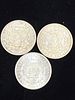 Three Morgan Silver Dollars 1898 1899 1899 Circulated Lot. Lot of three United States Morgan Image - 4