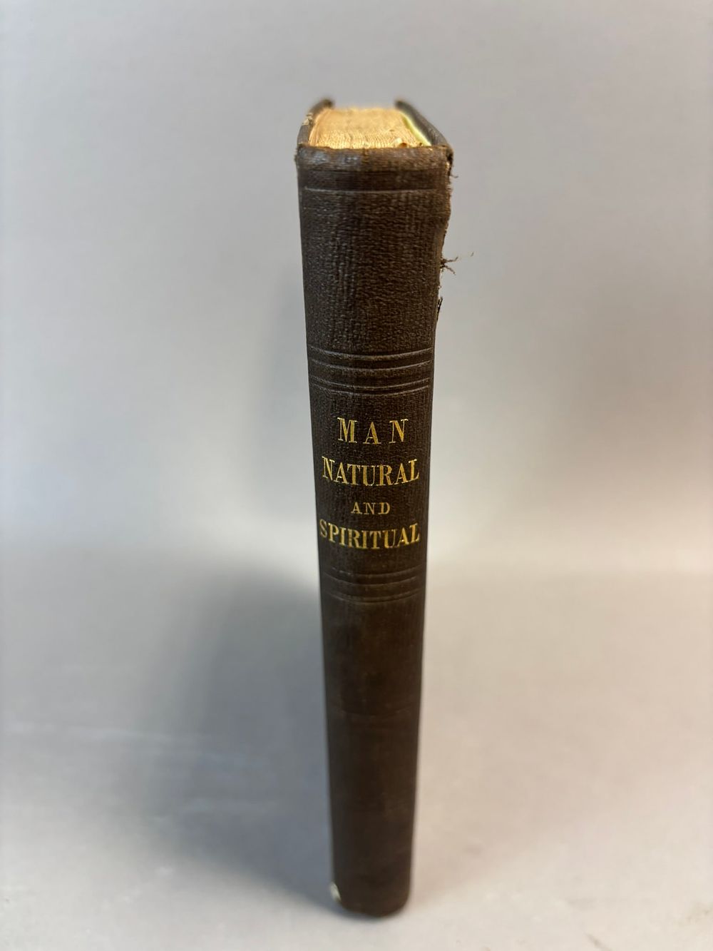 Lot 221: 1851 Banks Farrand “Man Natural and Spiritual” Book Inscribed Farrand