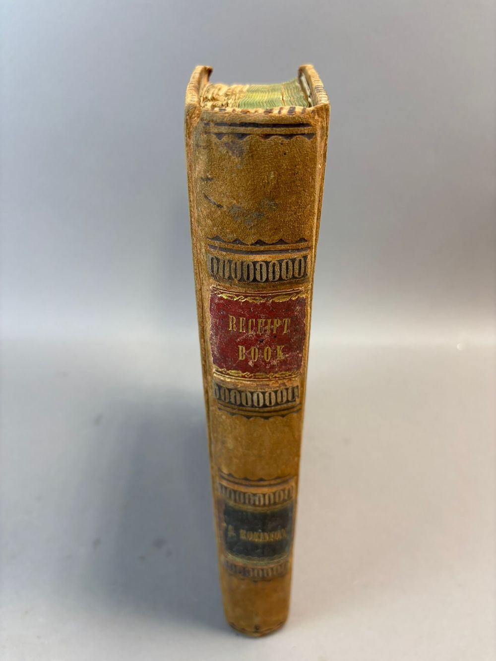 Lot 225: 19th Century Handwritten Receipt Book Cookbook Scrapbook George Robinson