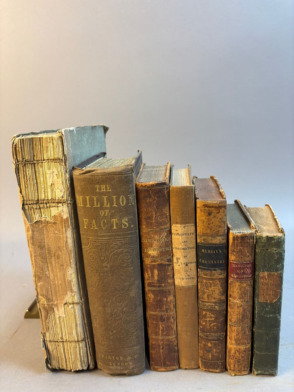 Lot 253: Antique 1800–1850s Science & Chemistry Books Million of Facts Murray Henry