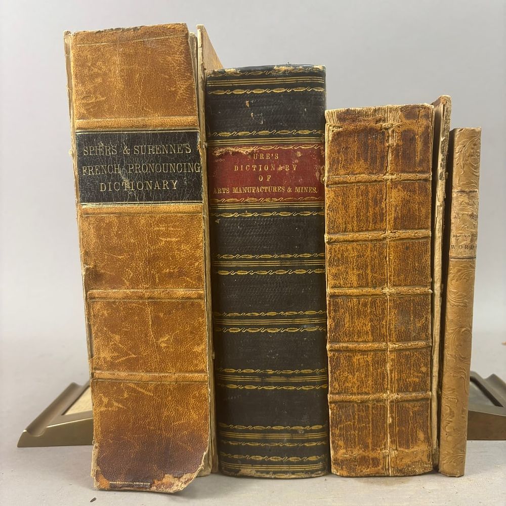 Lot 267: 18th–19th C Dictionaries & Reference Books Ure Arts Mines French Dictionary