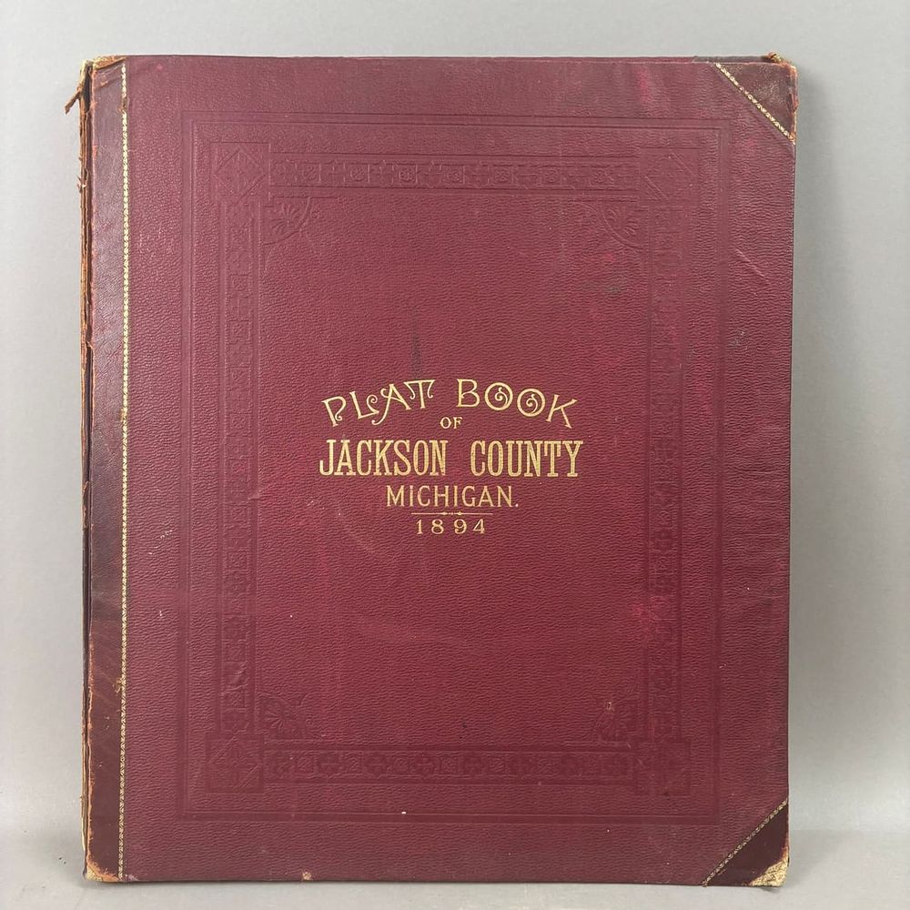 Lot 268: 1894 Jackson County Michigan Plat Book Atlas Maps American Atlas Co
