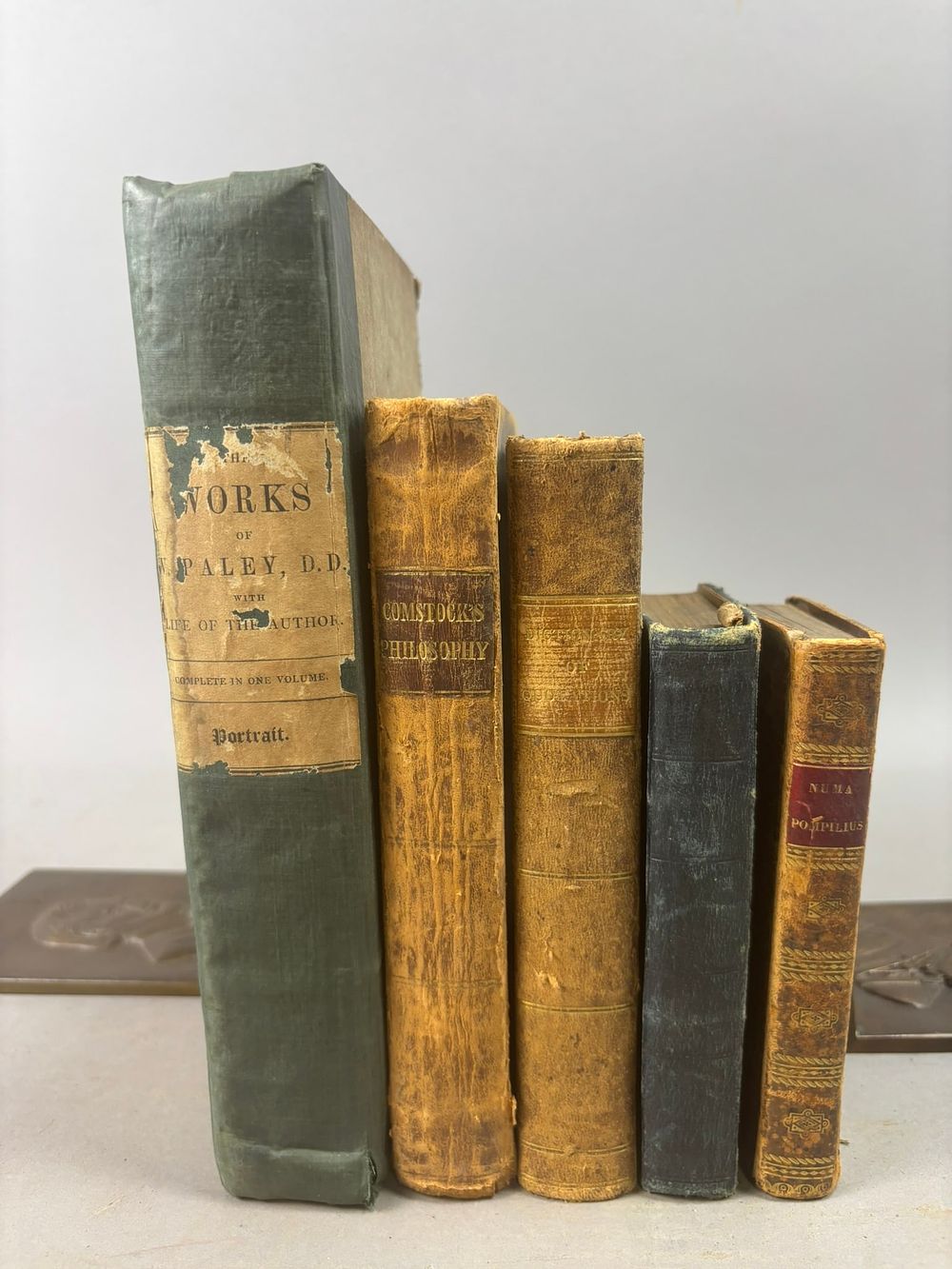 Lot 273: 19thC Books Paley Works Comstock Philosophy Quotations Numa Pompilius