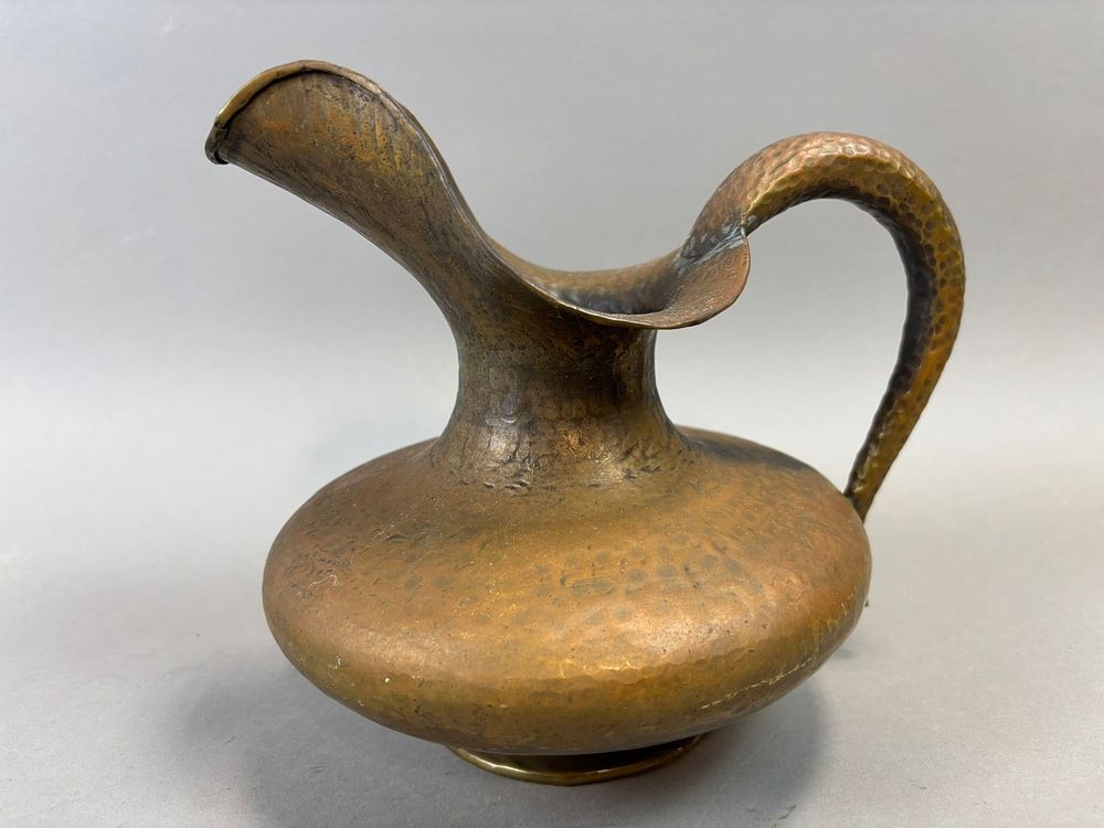 Lot 284C: Casagrande Italia Hammered Copper Ewer Pitcher Mid Century Italian