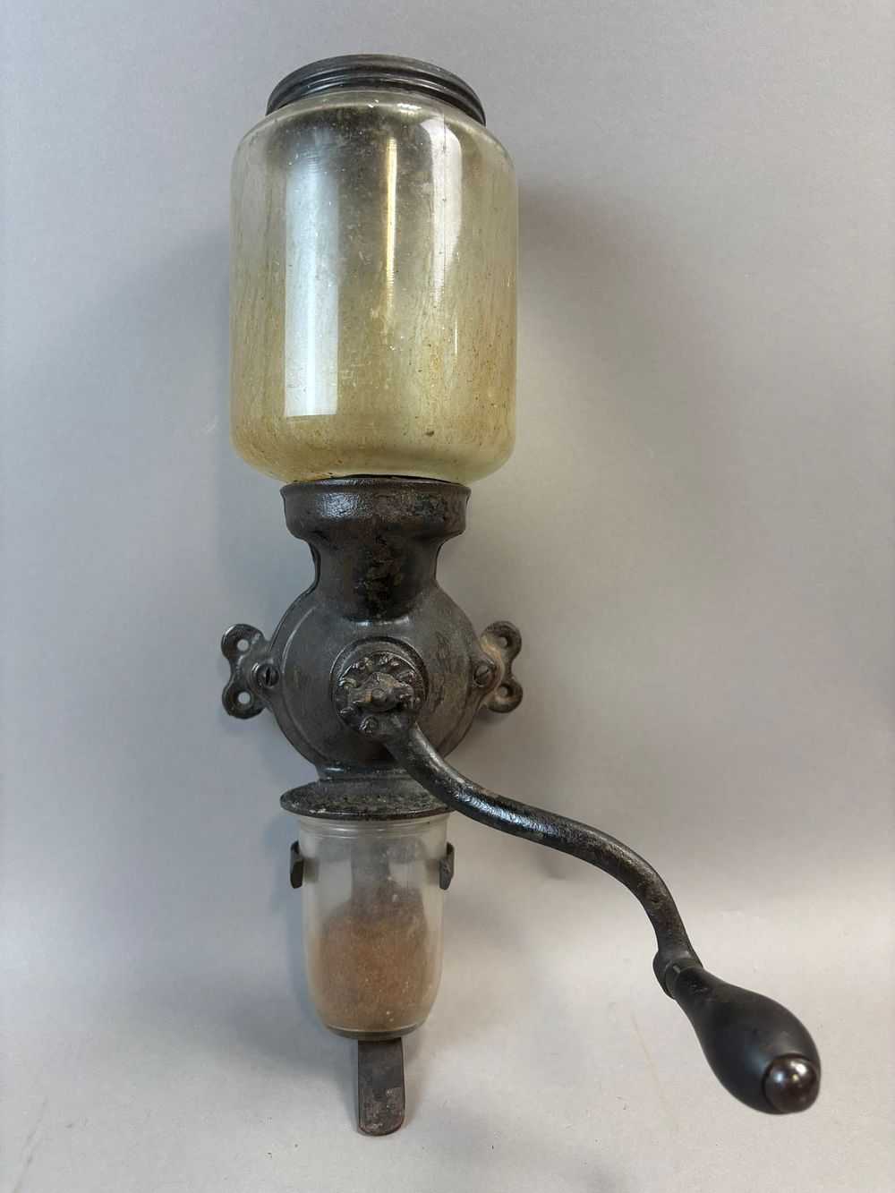 Lot 290B: Antique Arcade Crystal No 3 Wall Mount Coffee Grinder Mill