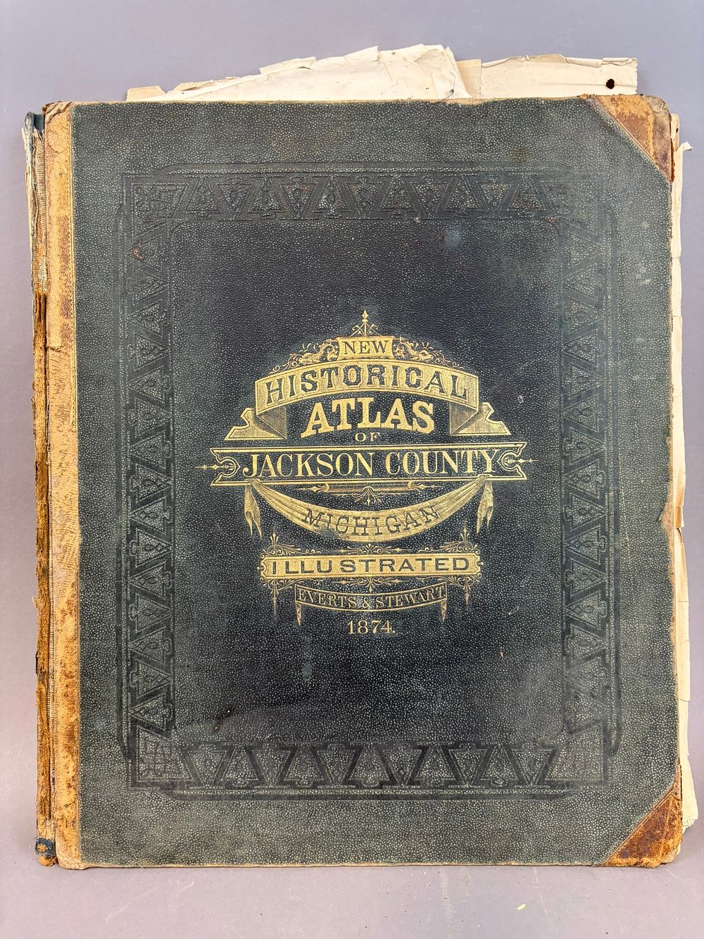 Lot 308B: 1874 Everts & Stewart Historical Atlas Jackson County Michigan Maps