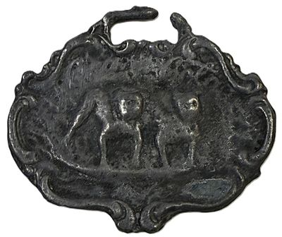 Coca Cola Watch Fob Medal Token Bulldogs The Prize Winners. Decorative cast metal plaque 