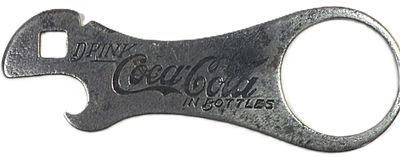 Scarce Antique Coca-Cola Bottle Opener Drink Coca-Cola In Bottles. Vintage Coca-Cola bottle 