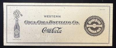 Rare Western Coca Cola Bottling Co Gold Seal Ginger Ale Ink Blotter. Vintage advertising sign 