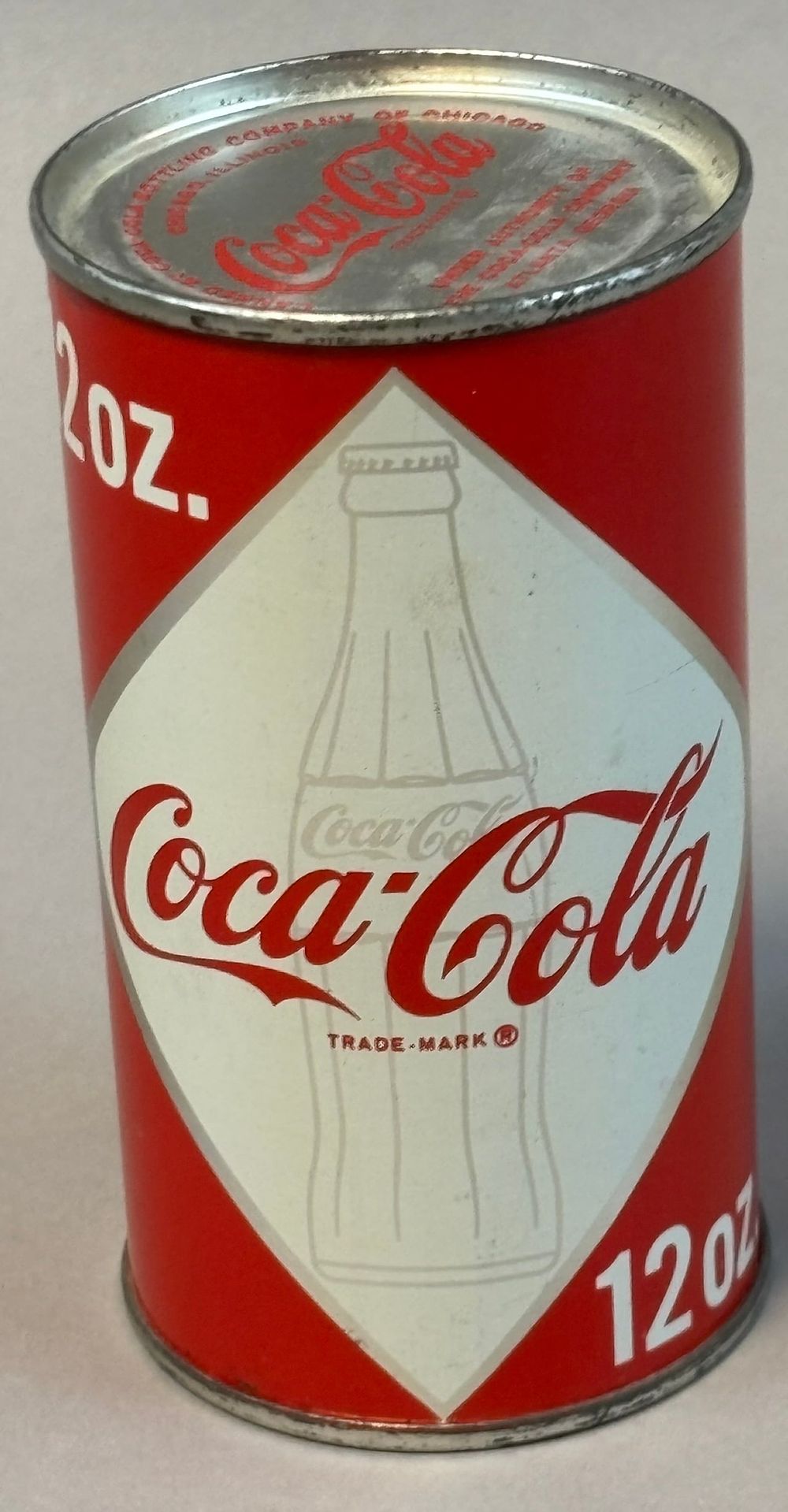 Lot 174: Coca Cola 12oz Flat Punch Top Tin Coke Soda Pop Can - Excellent Condition