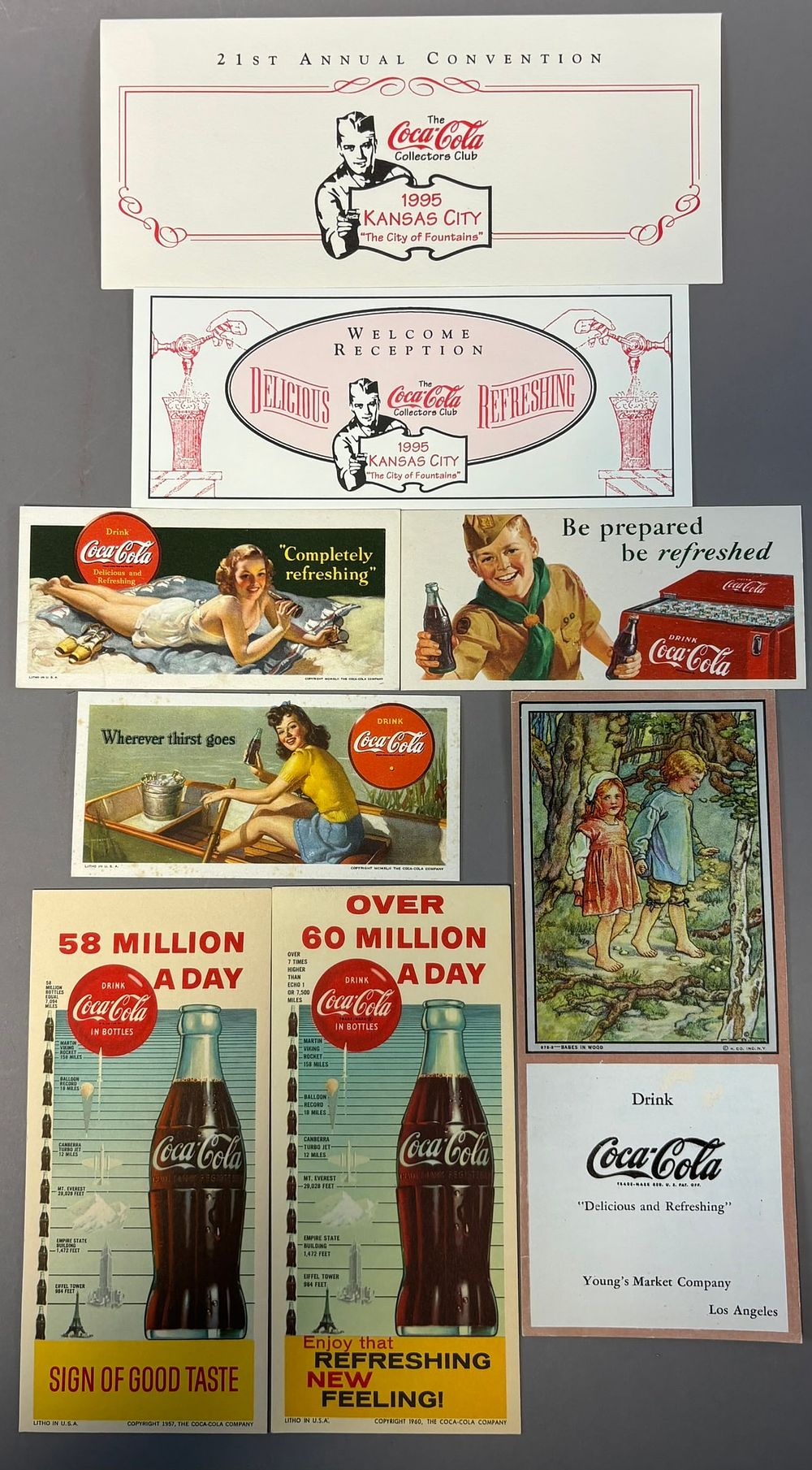Lot 189: Lot 9 Original Coca Cola Advertising Ink Blotters & Memorabilia