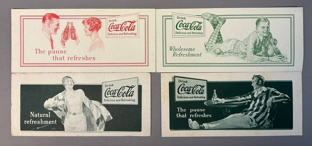 Lot 210: Lot 4 Antique Ca. 1920s Original Coca Cola Ink Blotters