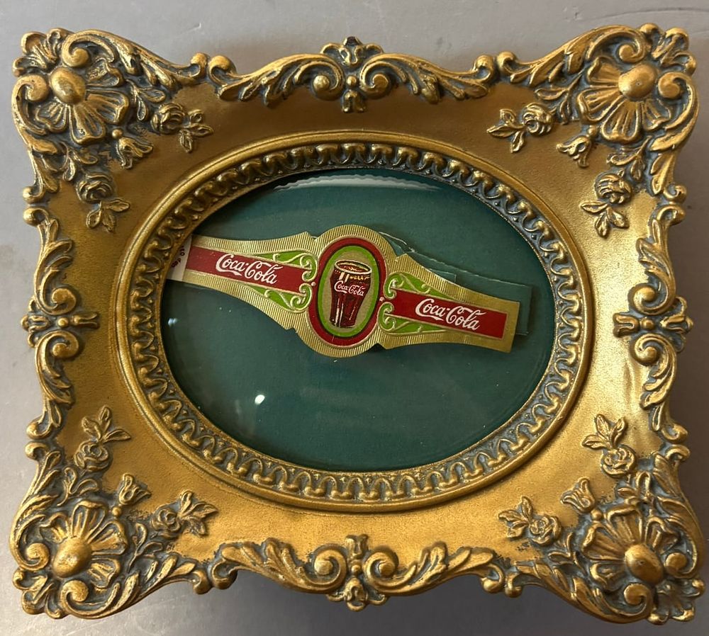 Lot 269: Original Framed 1920s Coca Cola Cigar Label w/ Period Ornate Frame