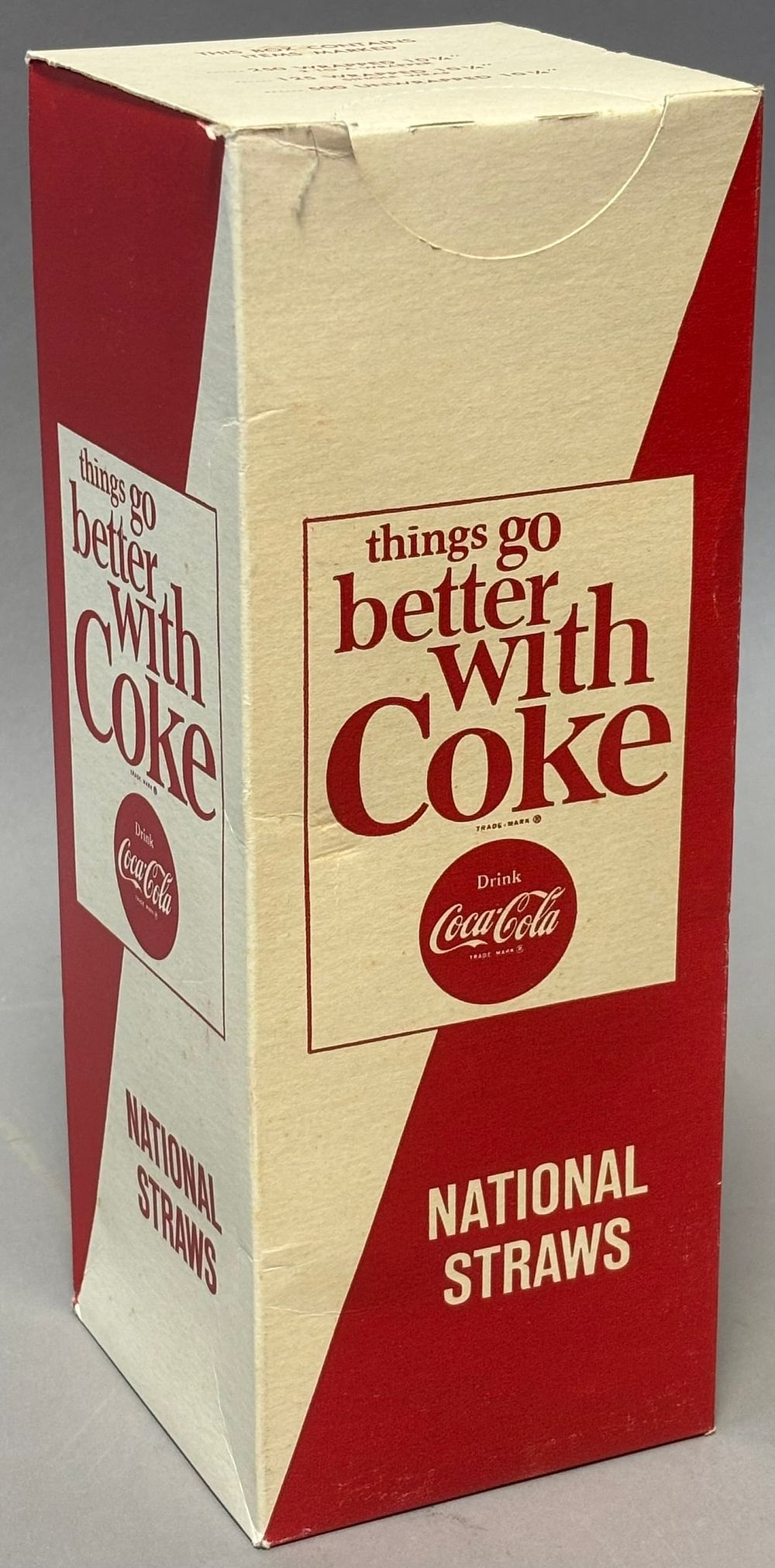 Lot 278: Things Go Better With Coke National Straws Box Full Soda Fountain Straws