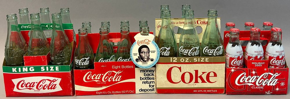 Lot 297: Lot 4 Coca Cola 6 & 8 Pack Original Cardboard Carriers King Size