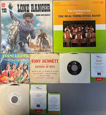 Lot 9 Coca Cola 45 Records Album Long Ranger Advertising Columbia RCA Victor. See all photos