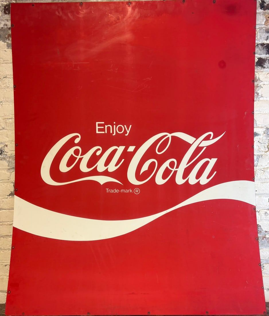 Lot 448: Enjoy Coca Cola Original SST Painted Metal 48"x60" Advertising Sign