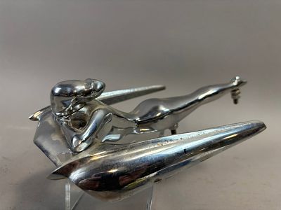 1950s Nash Original Flying Goddess Hood Ornament by George Petty. Excellent original condition 