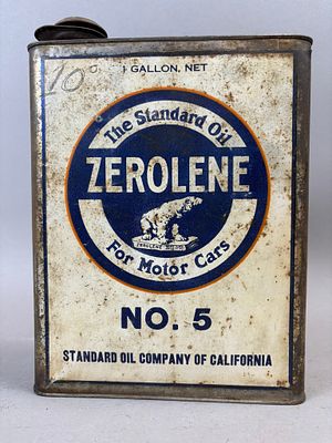Zerolene Standard Motor Oil Slim 1 Gallon Original No 5 Can w/ Polar Bear. Great can overall. 