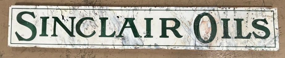 Lot 182: Sinclair Oils SSP Porcelain 8' 1920s Original Advertising Gas Station Sign