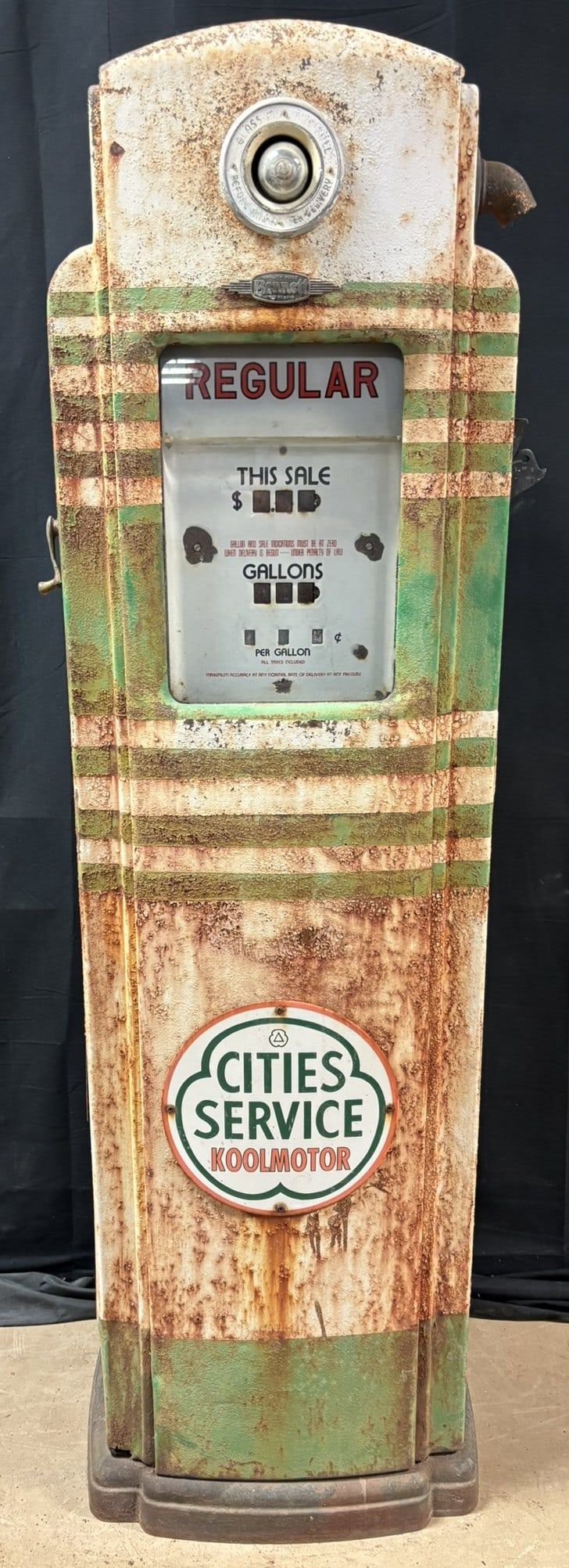 Lot 213: Bennett Model 546B Cities Service Original Koolmoter Gas Service Station Pump